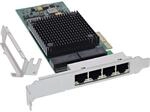 InLine Quad Gigabit Netzwerkkarte, 4X RJ45 1Gb/s, PCIe x4, 51127E