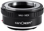 K&F Bague d'adaptation M42 kompatibel mit NEX Sony E