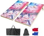 VEVOR Cornhole Spiel Set (1255 x 600 x 302 mm) Cornhole-Spielbretter, tragbares