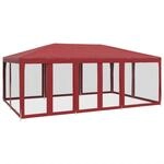 vidaXL Partyzelt, Pavillon mit 10 Mesh-Seitenteilen, Gartenpavillon f&uuml;r Party
