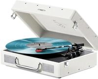 Revival 55 Stereo-Vinyl-Plattenspieler Retro Vintage-Design (Creme)