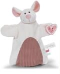 NICI Schmusetuch Handpuppe Maus 2in1 26x25cm - wei&szlig; - Kuscheltuch f&uuml;r Babys &