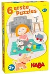 HABA Erste Puzzles Haustiere &ndash; 6 Lerntier-Puzzles ab 2 Jahren mit Holzfigur &ndash;