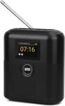 August MB330 Tragbares DAB+/UKW Radio mit Bluetooth, Doppel Wecker, Akku 