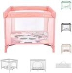 Kikkaboo Laufstall Enjoy Reisebett klappbar, Matratze, Sichtfenster, Tragetasche pink