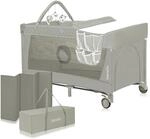 Lionelo Flower 4in1 Reisebett Baby mit Seiteneingang, Wickeltisch, Zwei