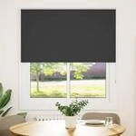 vidaXL Verdunkelungsrollo Schwarz 140x150 cm Stoffbreite 136,6 cm, Rollo, Klemmfix,