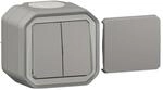 LEGRAND, Plexo New 5-in-1-Feuchtraum-Aufputz-Doppelwechseltaster,