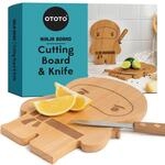 OTOTO &ndash; Ninja Board &ndash; Kleines Schneidebrett und Messer Set &ndash; K&uuml;chengeschenk