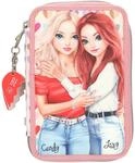 Depesche 13708 TOPModel Heart to Heart - Gef&uuml;llte 2-Fach Federtasche in Rosa und