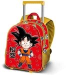 Dragon Ball Kintoun-Kleiner Rucksack mit R&auml;dern, Rot, 26 x 34 cm, Kapazit&auml;t 12,5 L