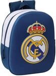 SAFTA Real Madrid 3D Schulrucksack mit 3D-Design, anpassbar an den Wagen, ideal f&uuml;r