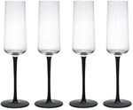 MIKASA Palermo Kristall-Champagnerfl&ouml;ten 4er-Set, 250ml, Champagnerglas-Set mit