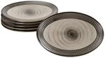 M&Auml;SER Prospero 6er Set Platte oval I (LxB) 24,4cmx16,8cm I braune Porzellan-Platte