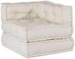 vidaXL Modulares Sofaelement Creme 70x70x54 cm Stoff, Sofa, Sitzpouf, Schlafsofa,