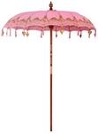 vidaXL Balinesischer Sonnenschirm Rosa 185 x 185 x 260 cm, Garten und Terrasse,