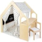 Pinolino Spielhaus Thilda inkl. Stoffdach Dessin Kleine Flitzer, 3-TLG. Kuschelecke