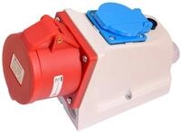 CEE Kombi Wandsteckdose IP44 5 polig Starkstrom Schukosteckdose (32 A)