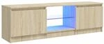 vidaXL TV Schrank mit LED-Leuchten Lowboard Sideboard Fernsehschrank Fernsehtisch TV
