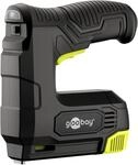 goobay 2in1 Elektrotacker-Set mit Akku 4V- mit Klammern oder N&auml;geln best&uuml;ckbar -