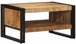 vidaXL Couchtisch 70x50x38 cm Raues Massivholz Mango, Beistelltisch, Wohnzimmertisch,