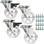 SOTECH Set M&ouml;belrollen RAPID &Oslash; 75 mm transparent 2 x mit und 2 x ohne Bremse