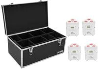 EUROLITE Set 4x AKKU TL-3 TCL wei&szlig; + Case TDV-1 | 4x wei&szlig;es Truss-Innenlicht mit 3