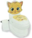 Meine kleine Toilette Katze mit Sp&uuml;lsound und Toilettenpapierhalter - leicht zu