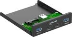 Inline 3,5 Zoll Frontpanel mit 2X USB-A 3.2 Gen2 und 2X USB-C 3.2 Gen2, 10 Gb/s,