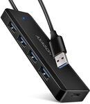AXAGON HUE-C1A Superspeed USB-A Travel Hub, 4X USB 3.0-20cm, schwarz