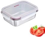 Westmark Edelstahl Lunchbox &ndash; Auslaufsichere Brotdose &ndash; Mikrowellen- & Ofenfest,