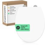 Toilettendeckel mit Absenkautomatik | Wei&szlig; | Ovale Form | Duroplast