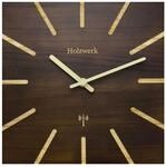 Holzwerk Natur Holz Ihr Funk Wanduhr Funkwanduhr Eckig Funkuhr Vintage laufleises