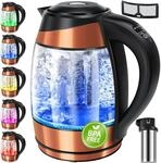 KESSER&reg; Wasserkocher 1,8L Edelstahl mit LED Beleuchtung-Farbe je nach Temperaturwahl