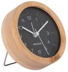 Karlsson [DL Alarm Clock Neat Bamboo Round Black