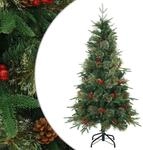 vidaXL K&uuml;nstlicher klappbarer Weihnachtsbaum mit St&auml;nder Gr&uuml;n 120 cm, K&uuml;nstlicher