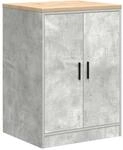 vidaXL Garagen-Aufbewahrungsschrank, Schrank Lagerschrank mit Holzarbeitsplatte,