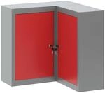 vidaXL Werkzeugschrank mit Regal Rot und Grau 55 x 55 x 55 cm, Werkstatt,