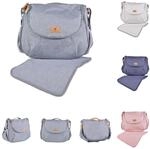 Cangaroo Wickeltasche Naomi Wickelunterlage, verstellbarer Gurt, Rei&szlig;verschluss grau