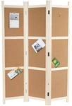 Mendler Paravent HWC-G52, Raumteiler Trennwand Sichtschutz, Pinnwand Kork - braun, 3