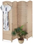 Relaxdays Paravent, 4-teilig, Faltbarer Raumtrenner, HxB: 180 x 180 cm, Sichtschutz