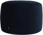Icon Milano Hocker, Dunkelblau, Flauschiger Samt Stoff, Samt Sitzsack, Sitzpuff, Pouf