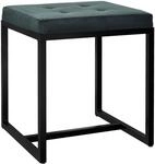 CLP Sitzhocker Barci I Moderner Hocker | Hochwertiger Polsterhocker mit schwarz