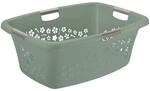 Rotho Flowers W&auml;schekorb, Kunststoff (PP) BPA-frei, t&uuml;rkis, 50l (65.1 x 48.6 x 26.2