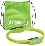 Bluefinity 2 x Pilates Ring mit &Uuml;bungen, Doppelgriff, gepolstert, Widerstandsring