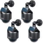 BASI | 4er Set Solar Kamera-Attrappe mit blinkendem LED-Licht | Dome Kamera | Dummy