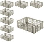 BRB 8x Eurobeh&auml;lter 'Basic' durchbrochen, 600x400x200 mm, 38,5 Liter, 4