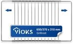 VIOKS Grillrost Edelstahl Rost f&uuml;r Backofen Gitterrost 370/650x320 mm