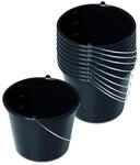 Kistenberg 10x Baueimer 12 Liter | Eimer mit Skala und ergonomischem Griff | aus