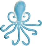 Relaxdays Wandhaken Oktopus, 6 Garderobenhaken, Gusseisen, HBT 16,5 x 15,5 x 4 cm,